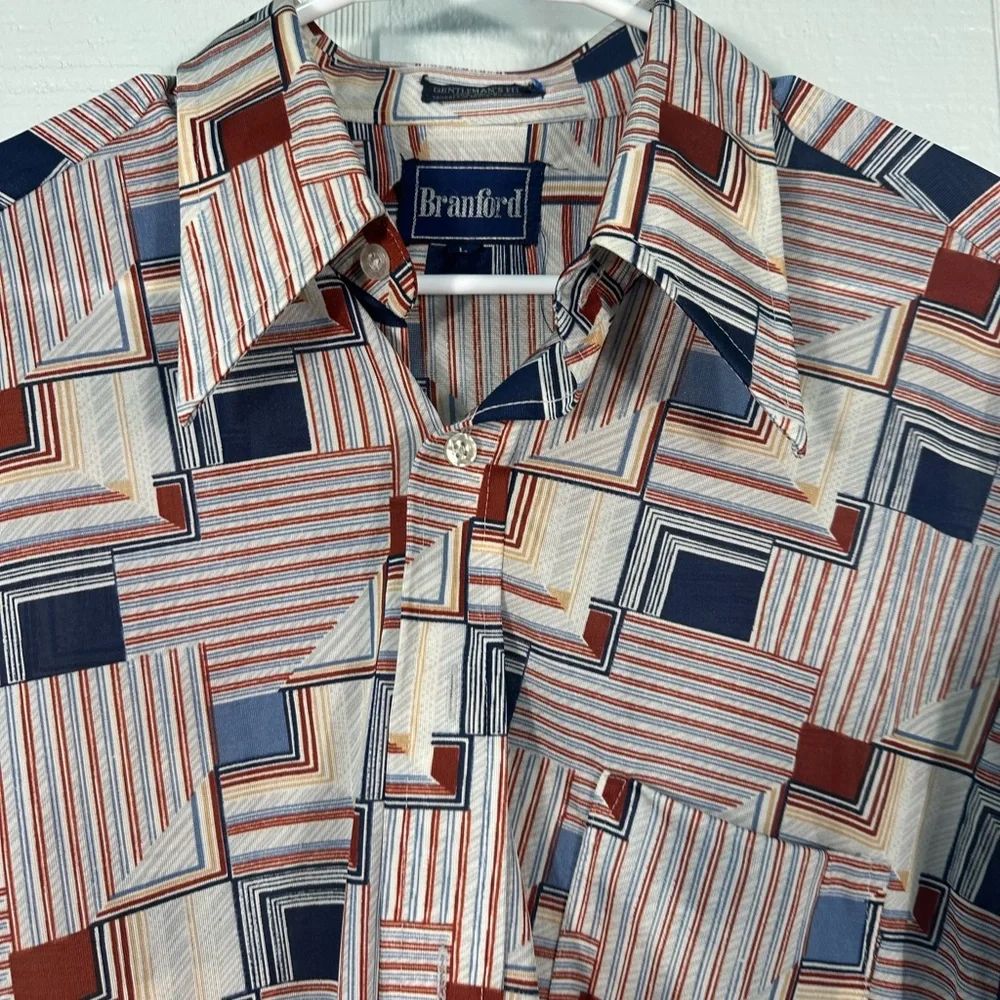 Bradford Vintage 1970s Button Down Shirt Size Large EUC